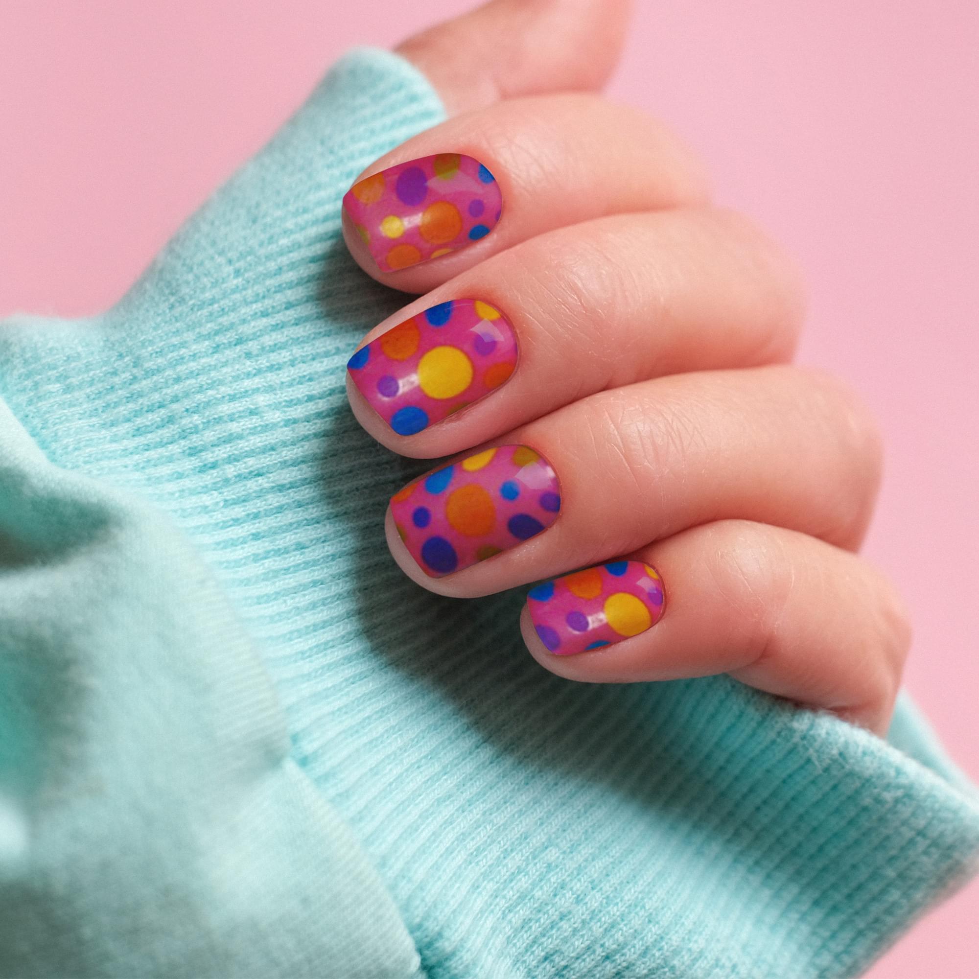 Circus Sweetie Polka Dot Costume Nails