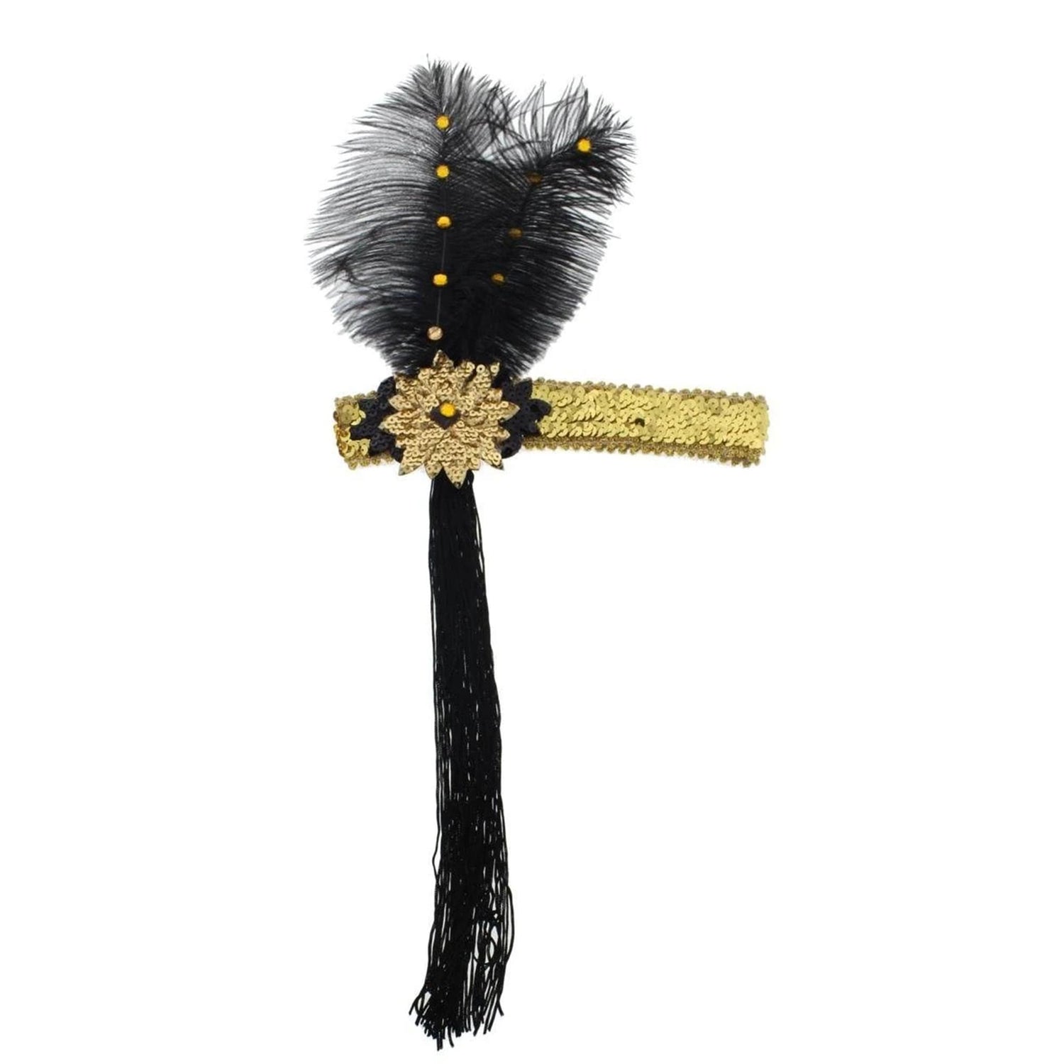 Womens Flapper Hband Blue Sequin Band Deluxe Costume Accessories Female Halloween main image 1