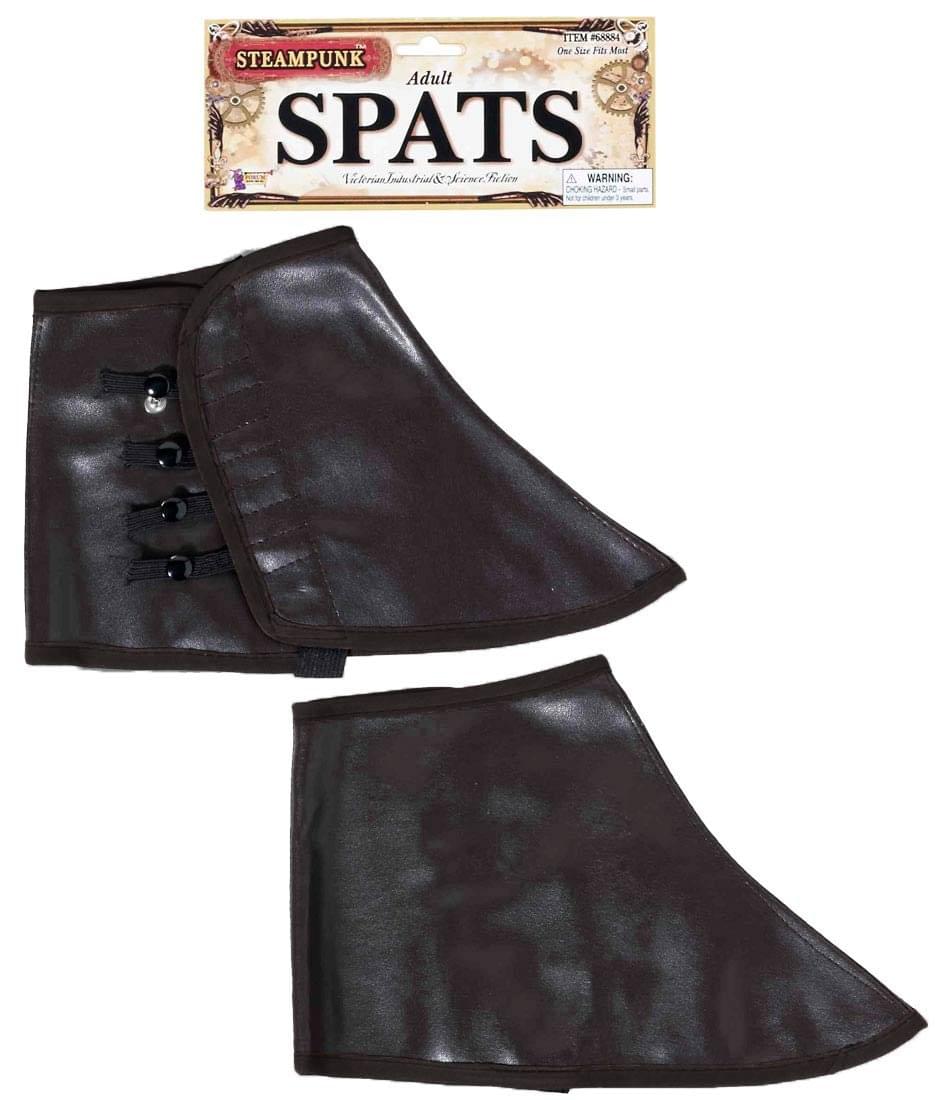 Brown Steampunk Spats Adult Costume Shoe Enhancers