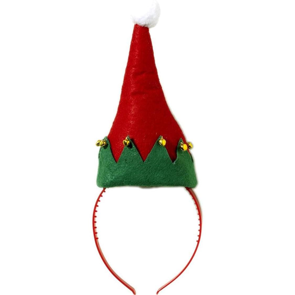 Christmas Elf Hat with Bells Costume Headband