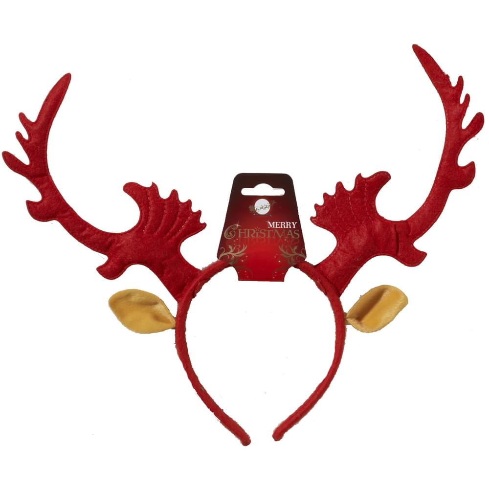 Red Christmas Antlers Costume Headband