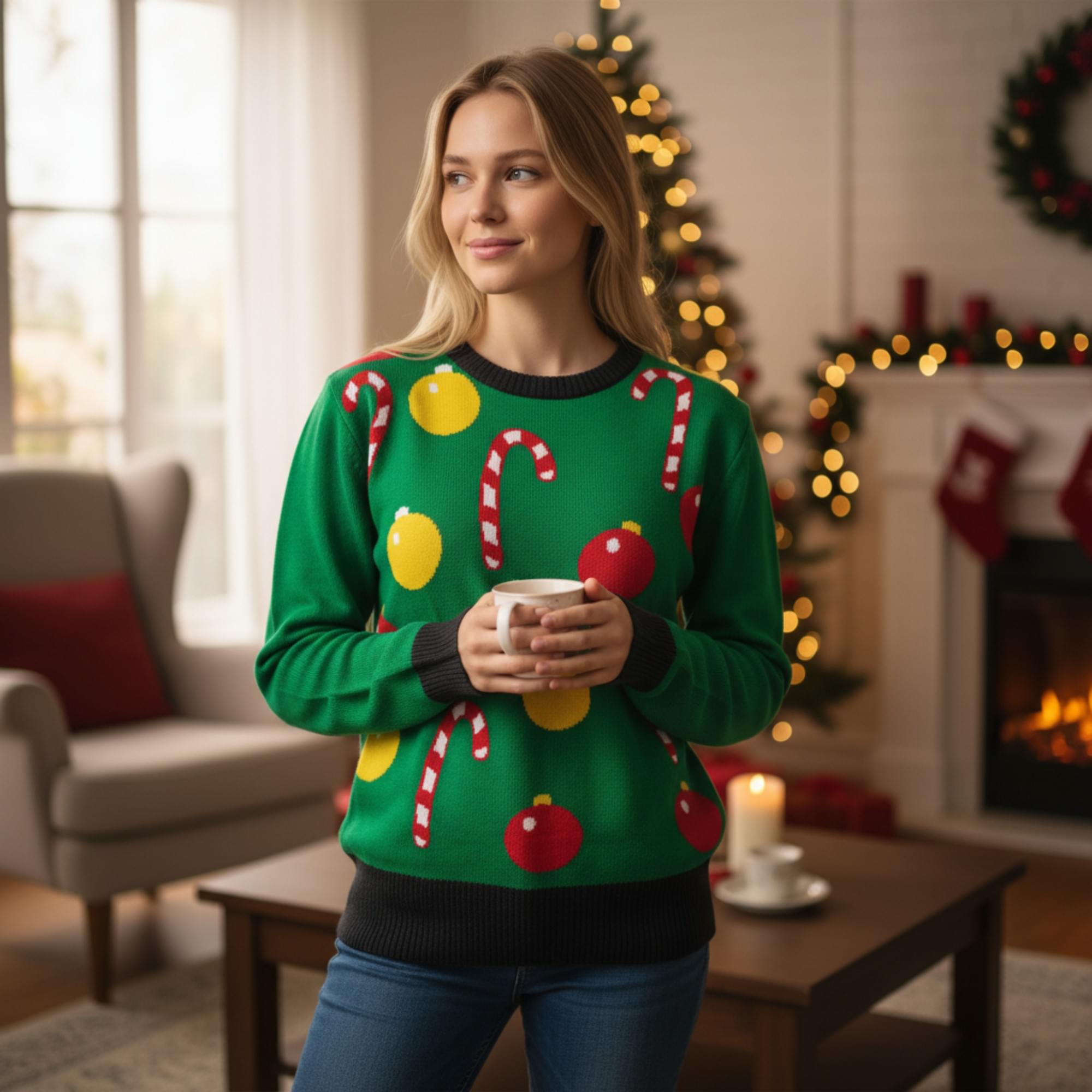 Ugly Christmas Ornament Adult Sweater