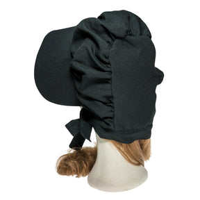Colonial Style Large Bonnet Costume Hat Adult: Black