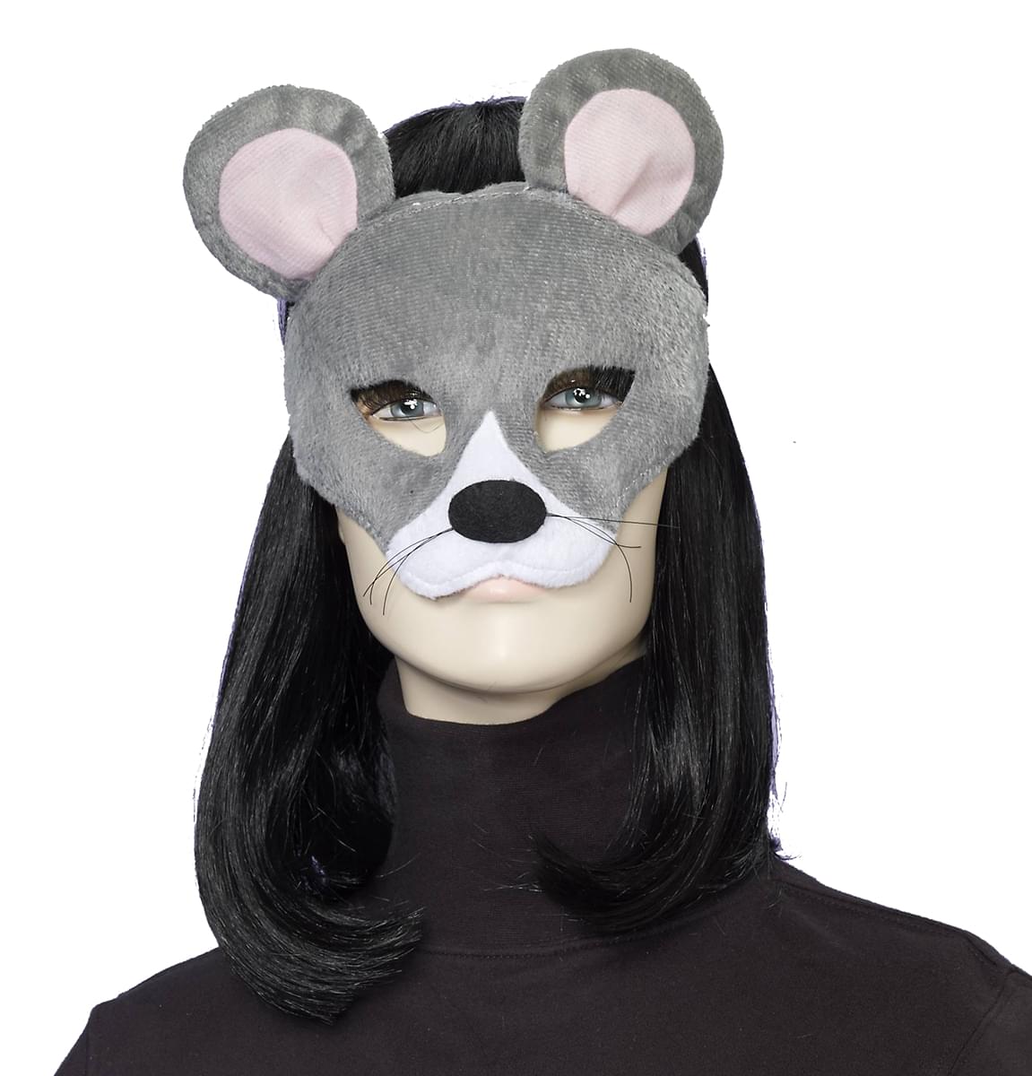 Deluxe Fuzzy Animal Mask Adult: Mouse