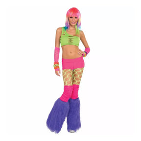 Club Candy Solid Neon Costume Booty Shorts Adult: Pink