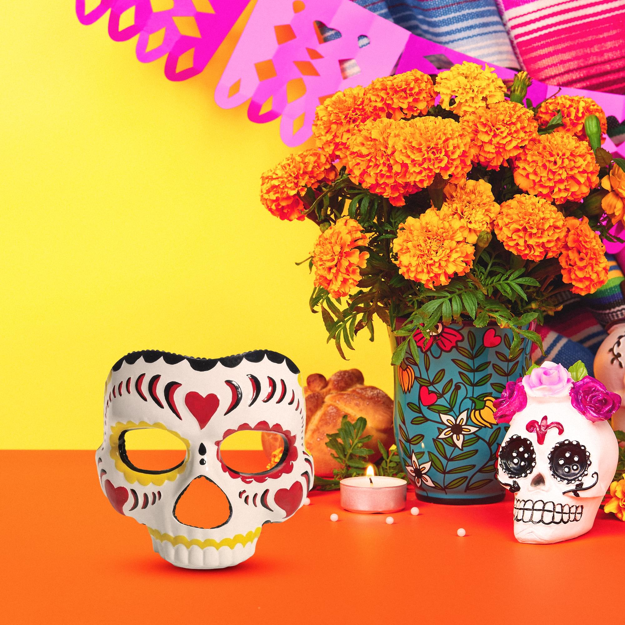 Day of the Dead Female Costume Mask Adult