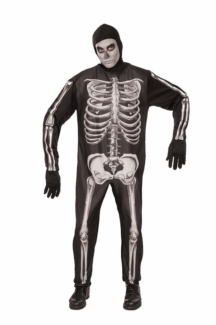 Skeleton Jumpsuit Costume Adult Men