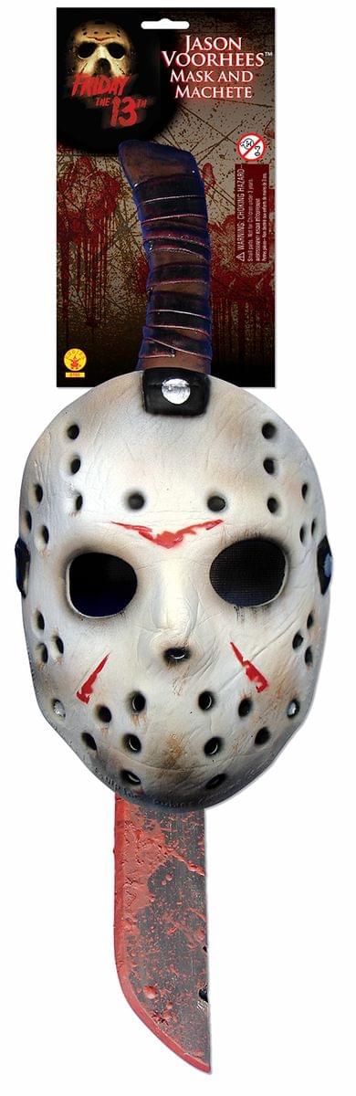 Friday The 13th Mask & Machete Costume Accessory Set Adult