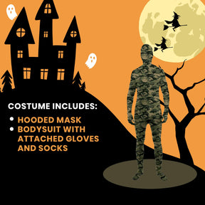 Disappearing Man Invisible Costume Jumpsuit Child: Camo