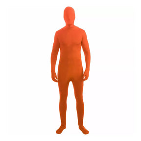 Disappearing Man Stretch Costume Jumpsuit Teen: Neon Orange