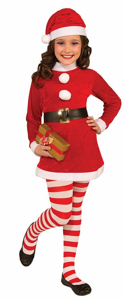 Red And White Striped Tights Christmas Costume Accessory Child