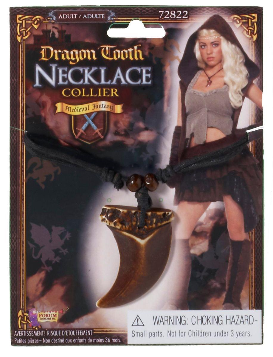 Medieval Fantasy Dragon Tooth Costume Necklace