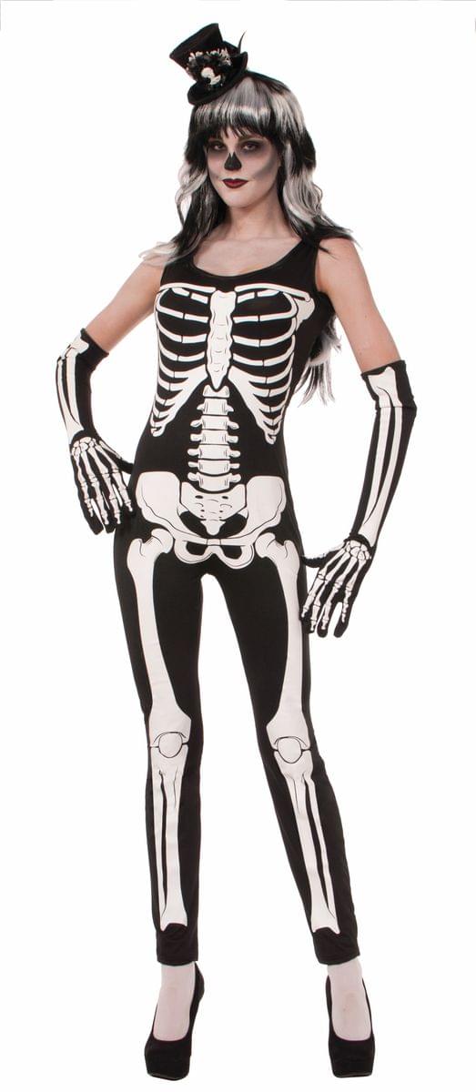 Skeleton Jumpsuit Women Adult Costume