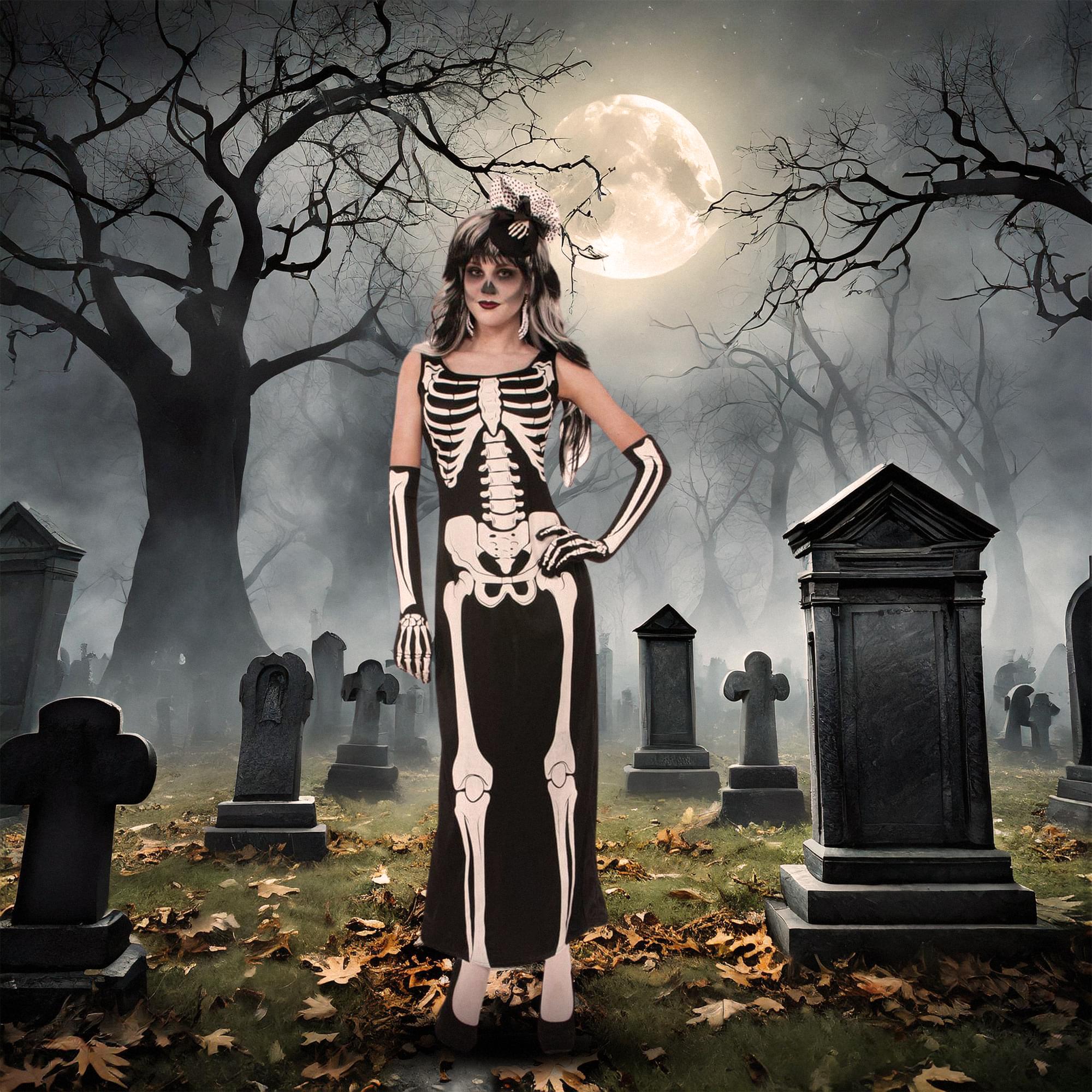 Skeleton Jumpsuit Adult Costume