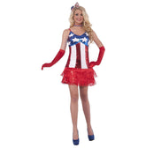 4th Of July Patriotic Sparkle Adult Costume