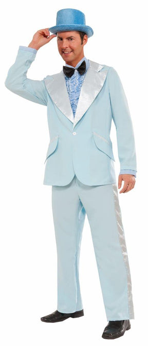 Instant Zip Up Blue Tuxedo Adult Costume