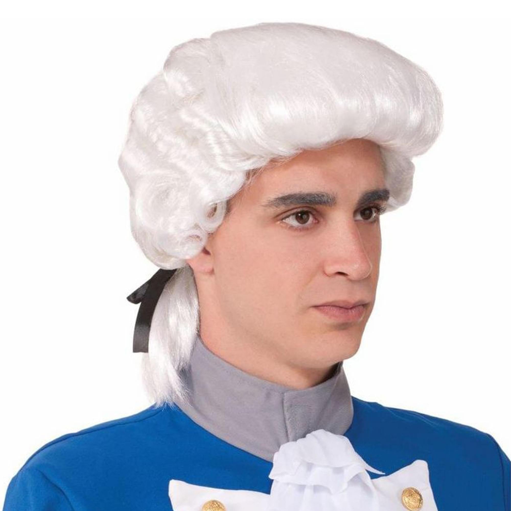 Colonial Male Deluxe Adult White Costume Wig