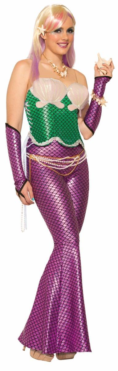 Mermaid Sexy Corset Costume Top Green One Size