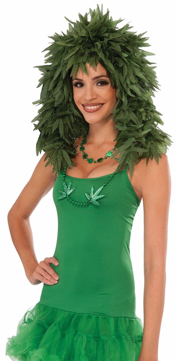 Cannabis Leaf Adult Costume Wig