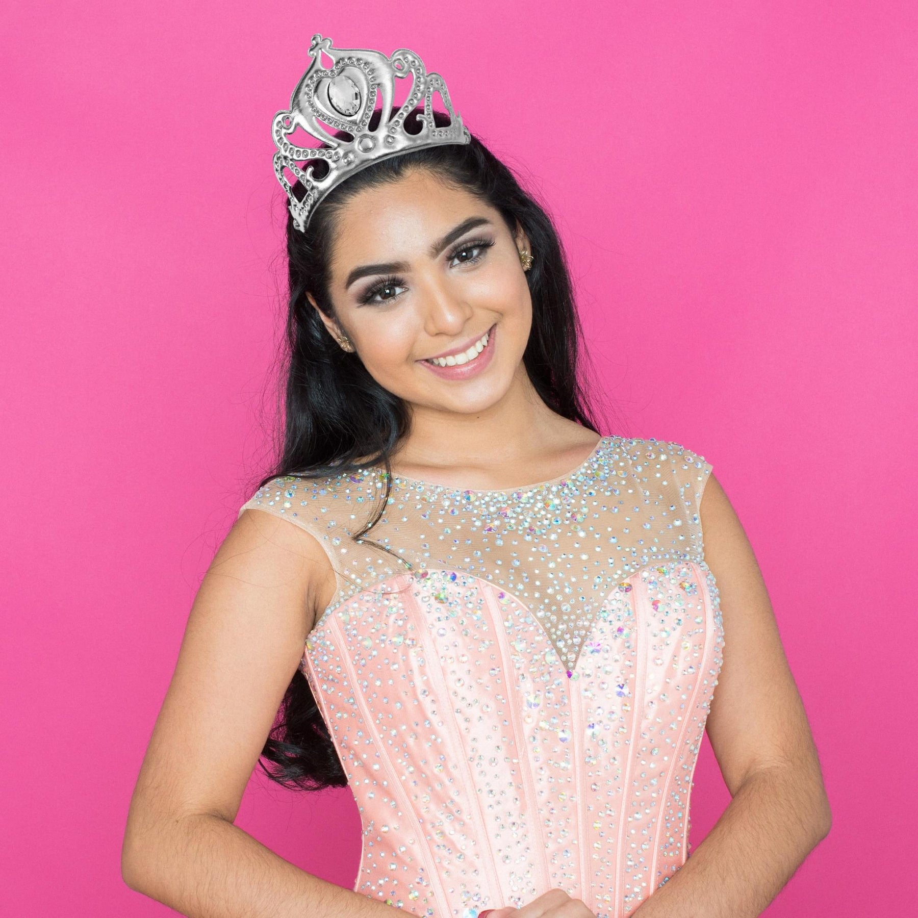 Royal Queen Costume Tiara Silver