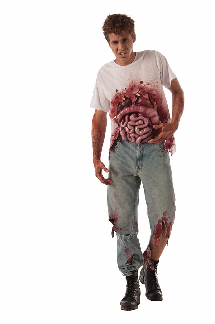 Spill Your Guts Zombie Costume Shirt Adult Men