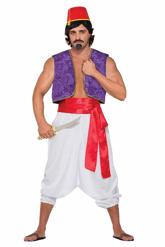 Desert Prince Purple Genie Costume Vest Adult Men Standard