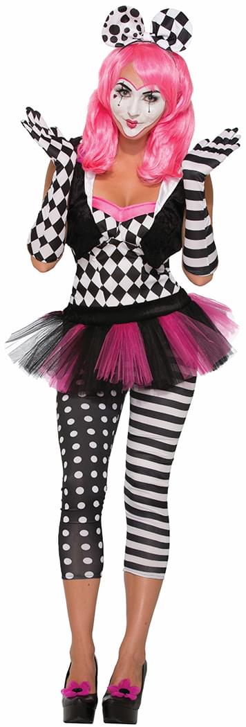 Harlequin Clown Opera Costume Gloves Teen/Adult