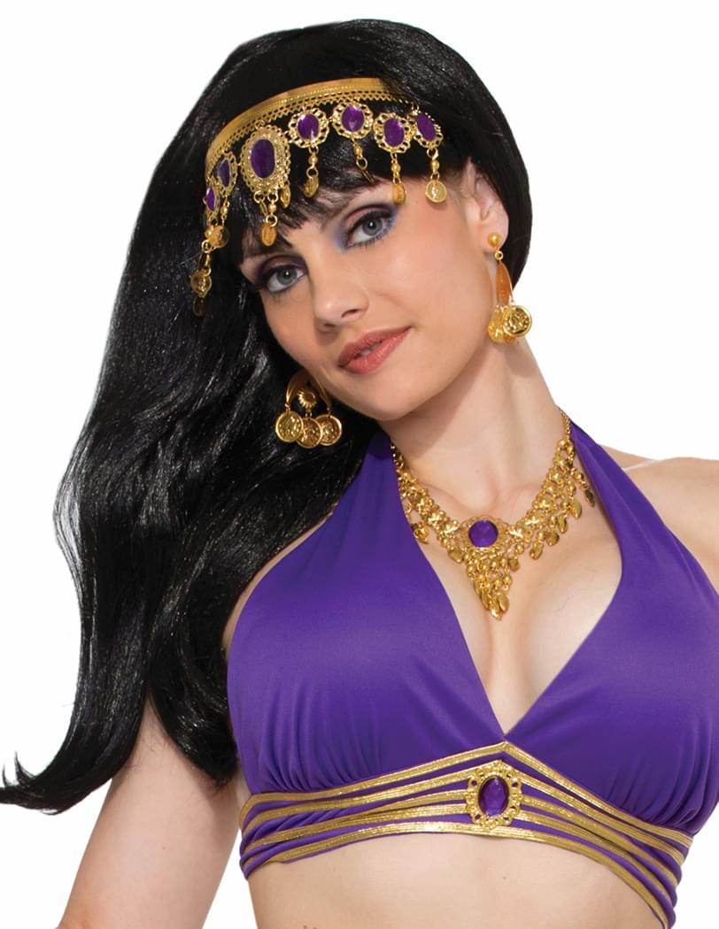 Desert Princess Veil Gem Costume Headband Adult Women