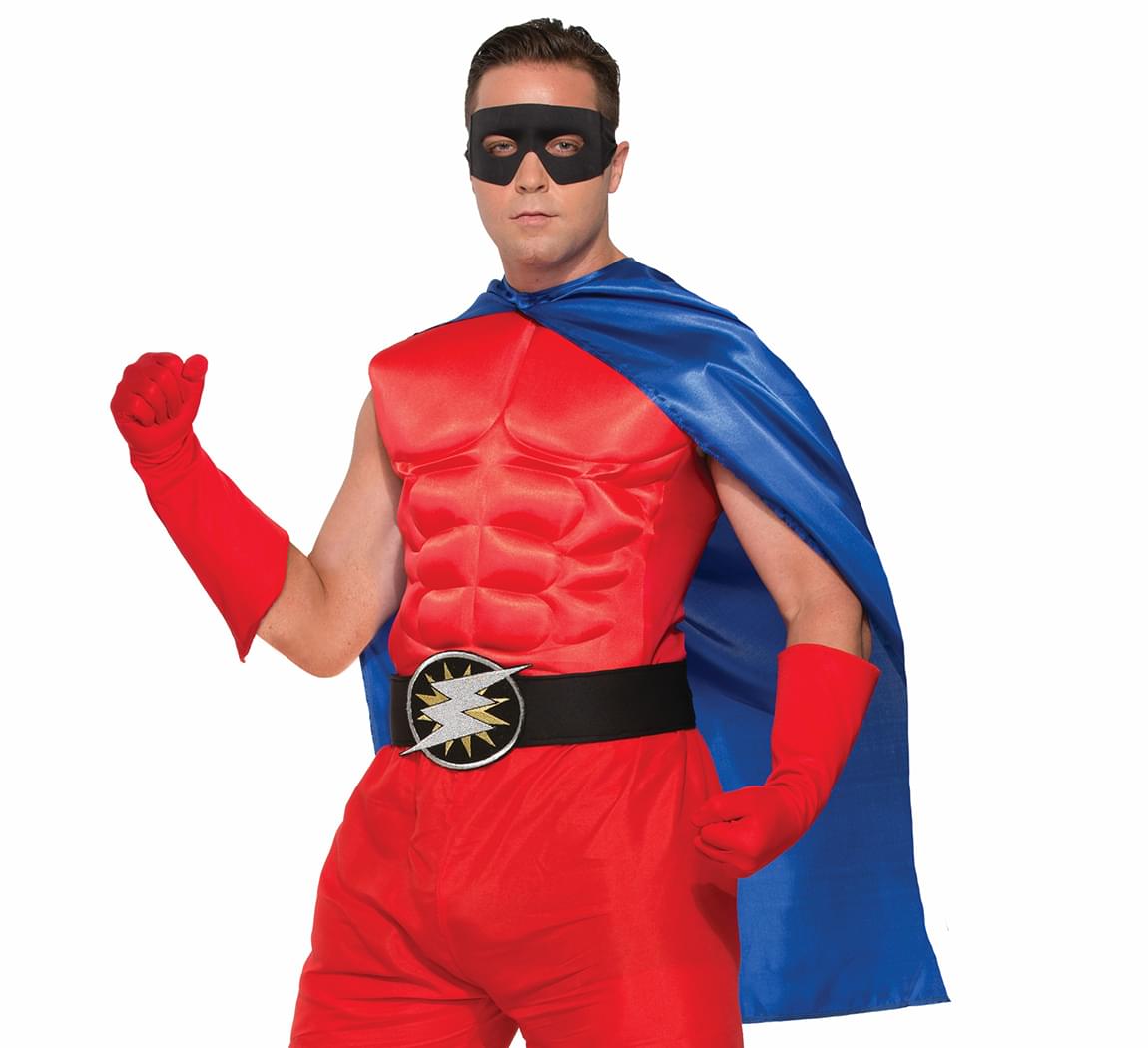 Superhero Red Costume Muscle Chest Adult Men
