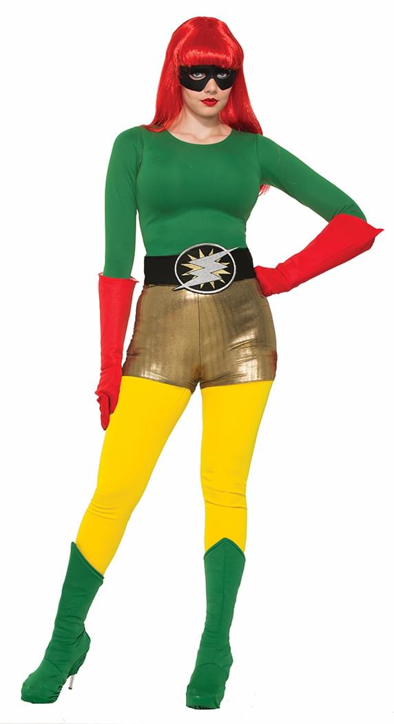 Superhero Green Costume Boot Tops Adult