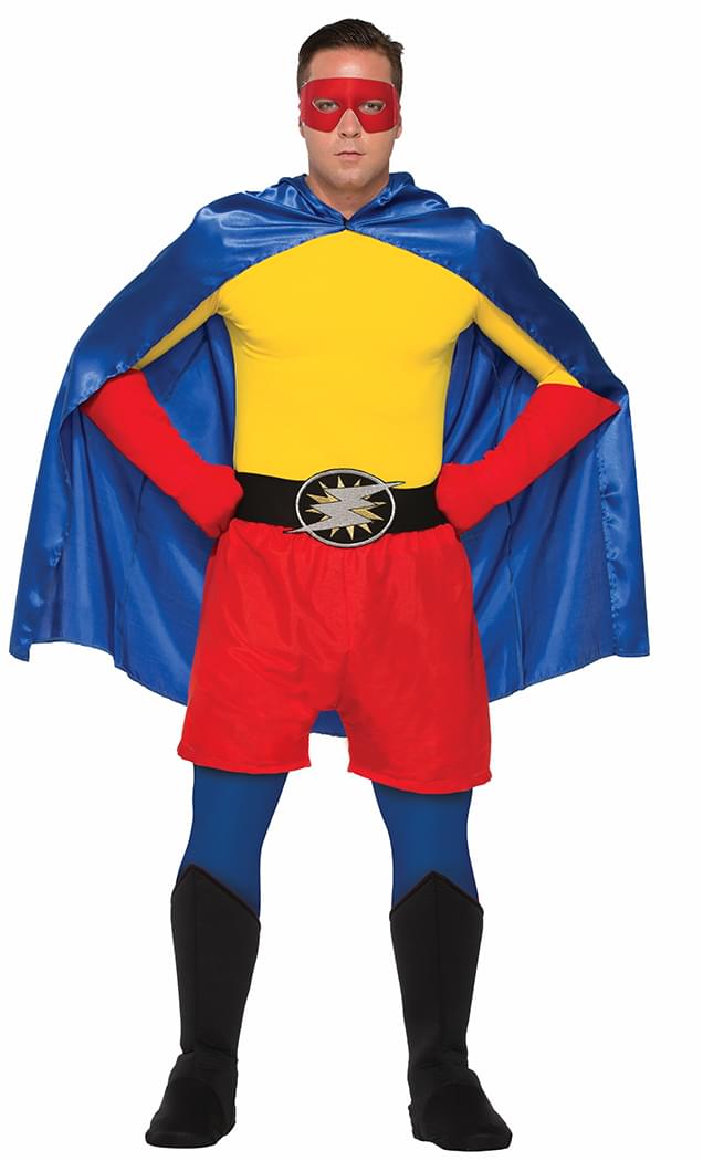 Superhero Black Costume Boot Tops Adult