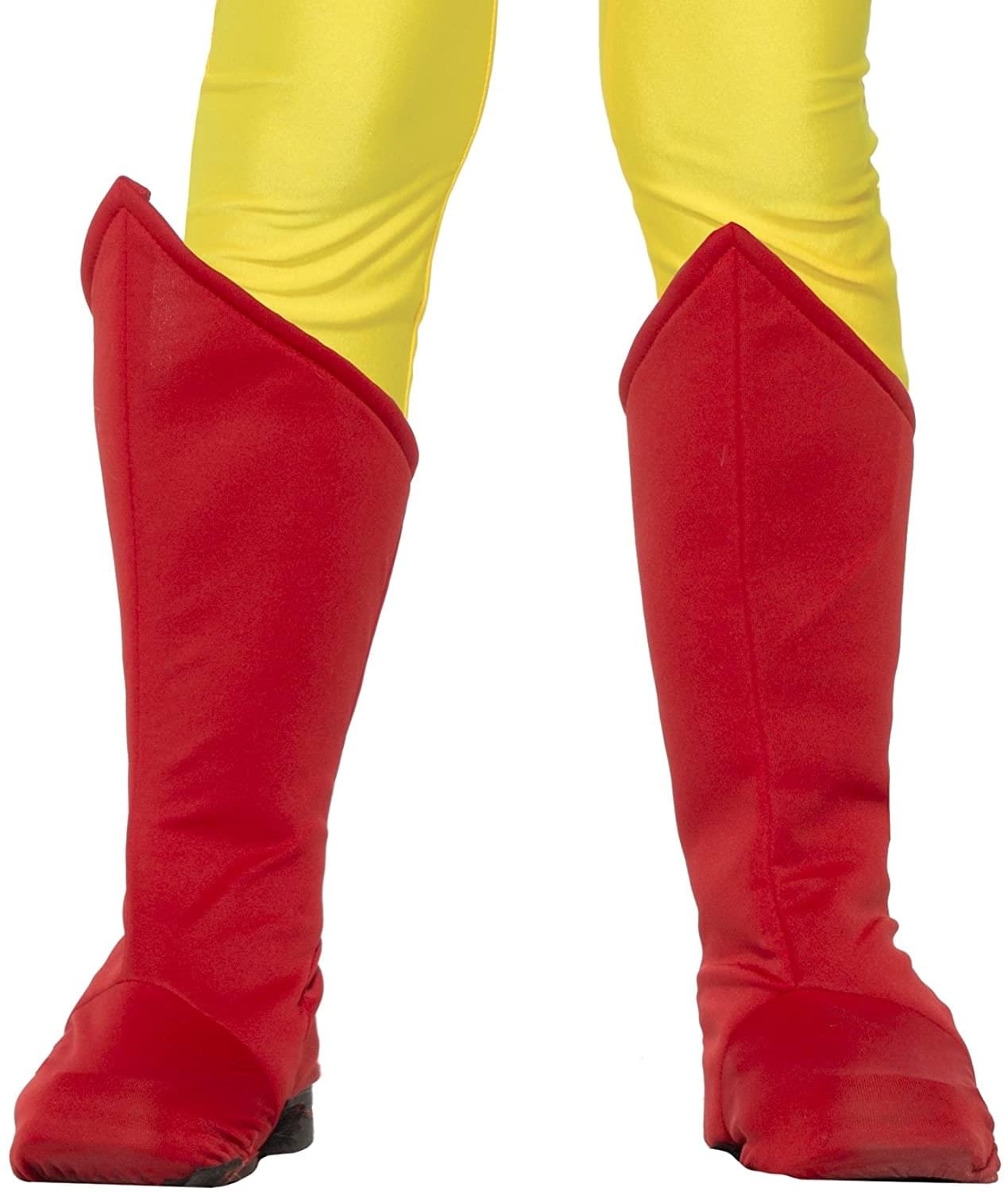 Superhero Red Costume Boot Tops Child