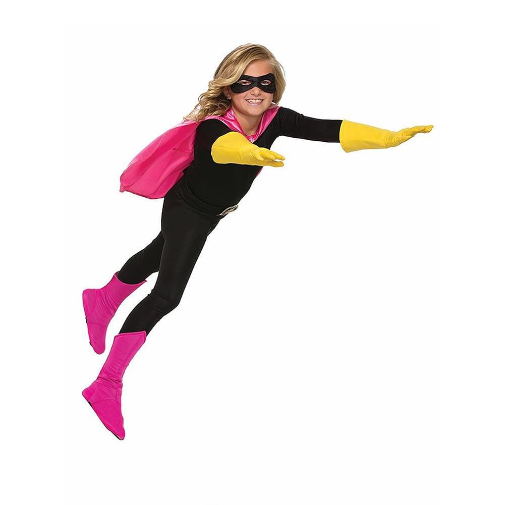 Superhero Pink Costume Boot Tops Child