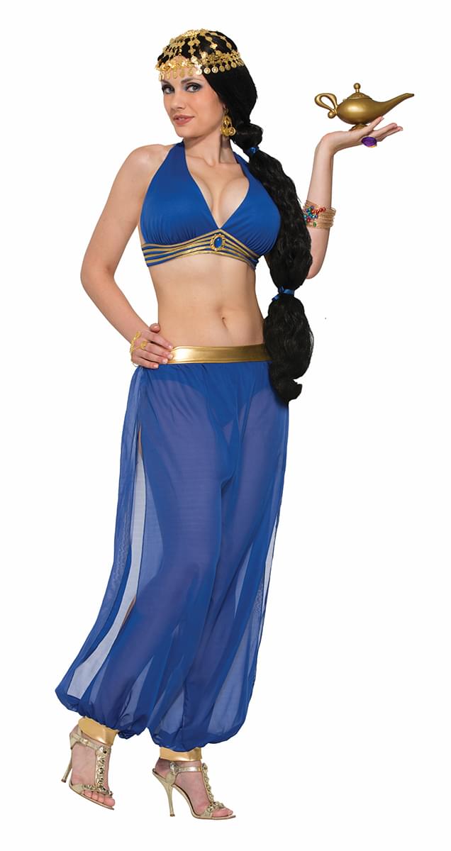 Desert Princess Blue Belly Dancer Costume Top Adult Women