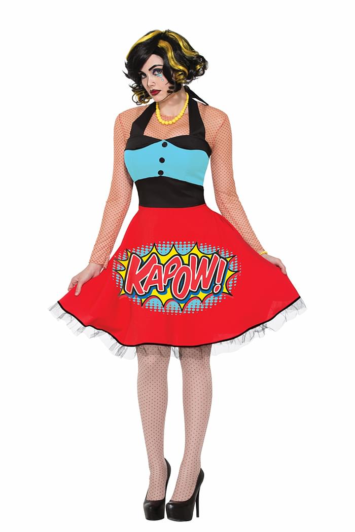 Pop Art Kapow Costume Dress Adult Women