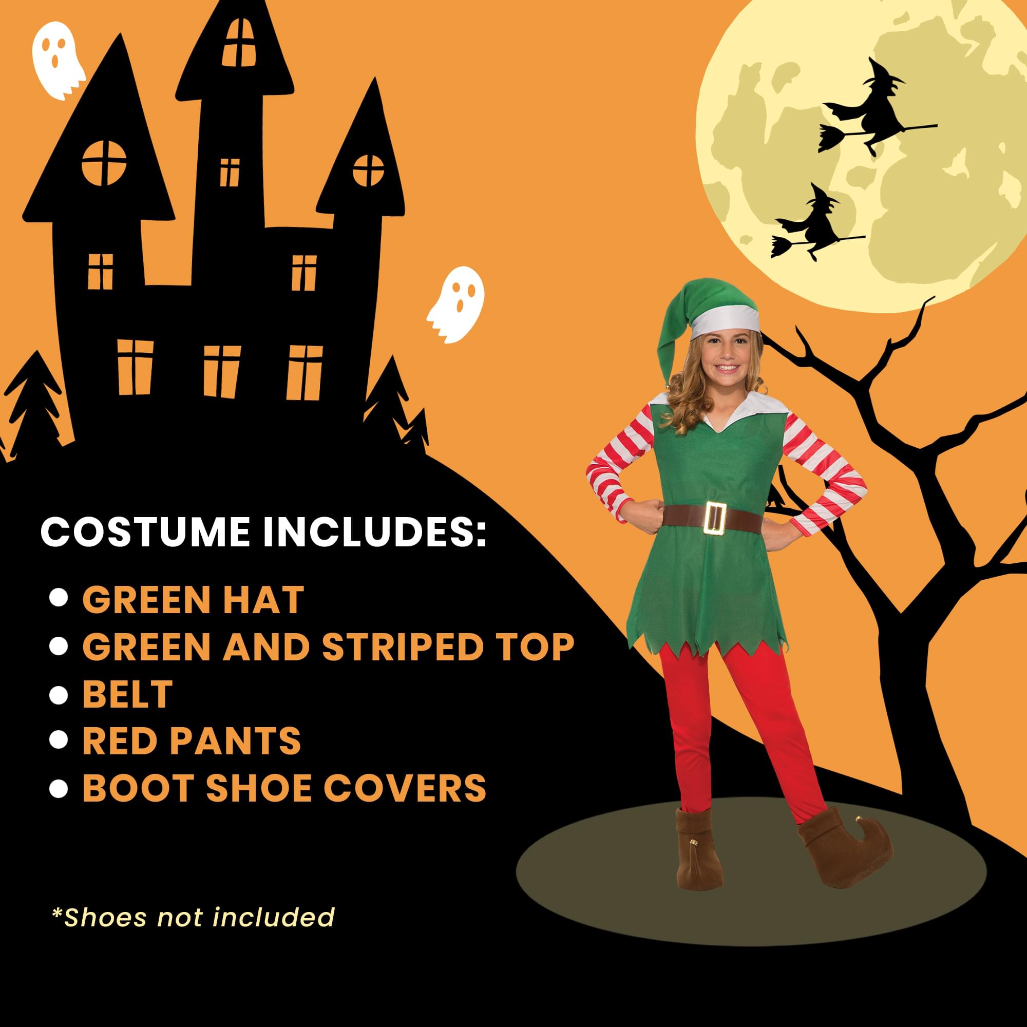 Santa's Helper Girl's Elf Costume
