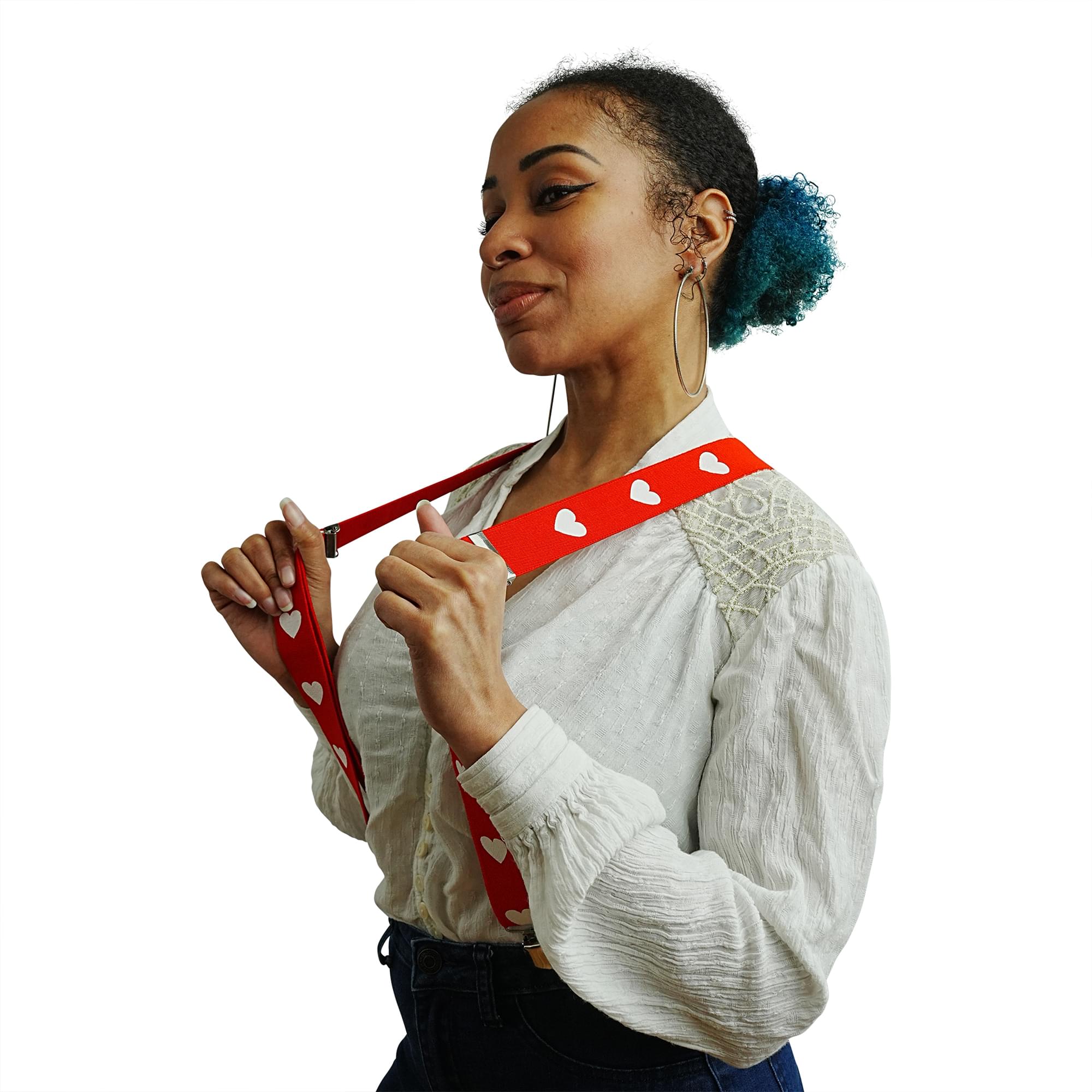 Valentine's Day Heart Adult Costume Suspenders