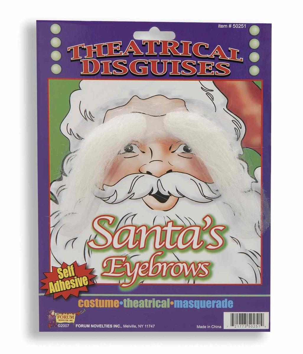White Santa Eyebrows Costume Accessory