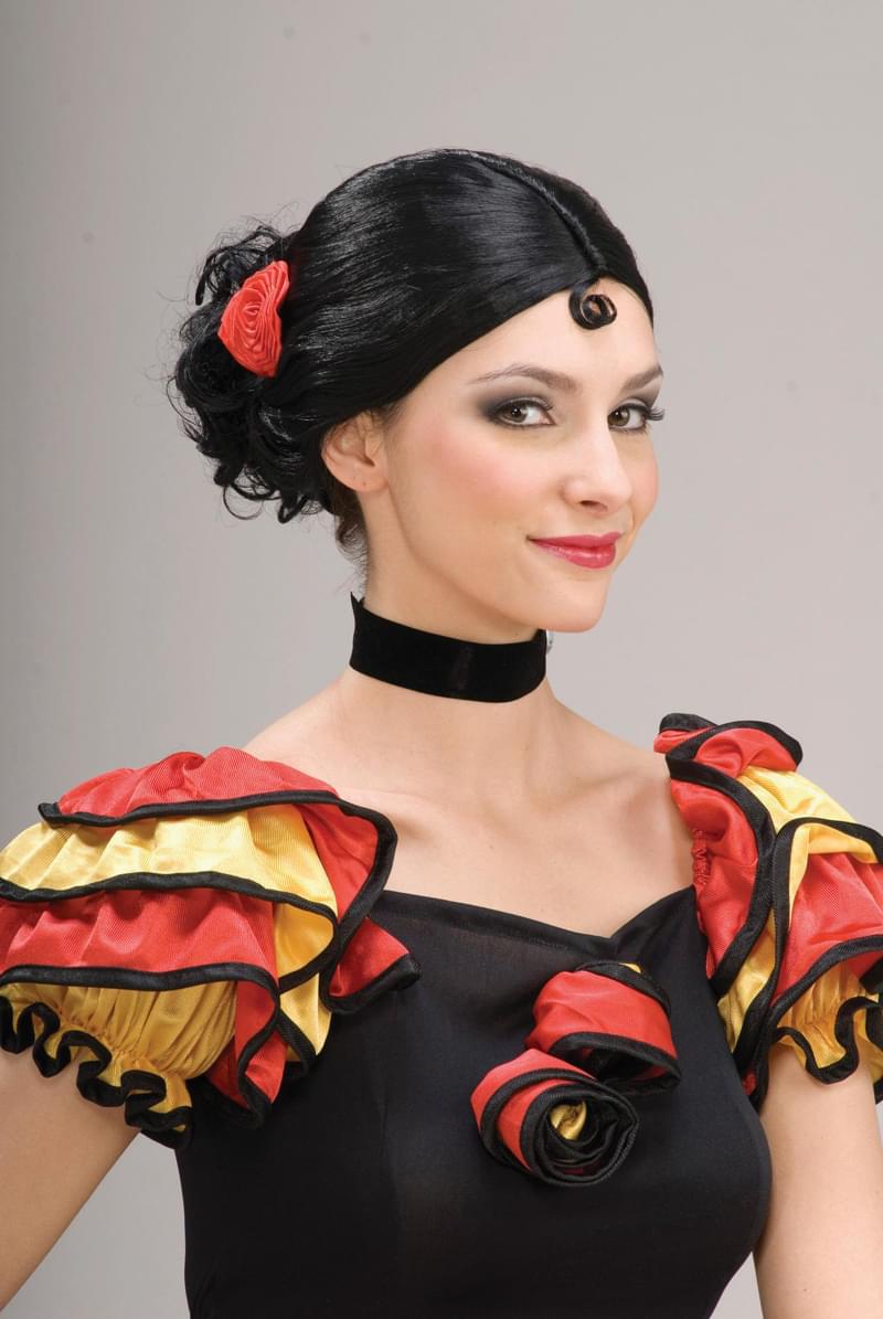 Spanish Senorita Adult Costume Wig