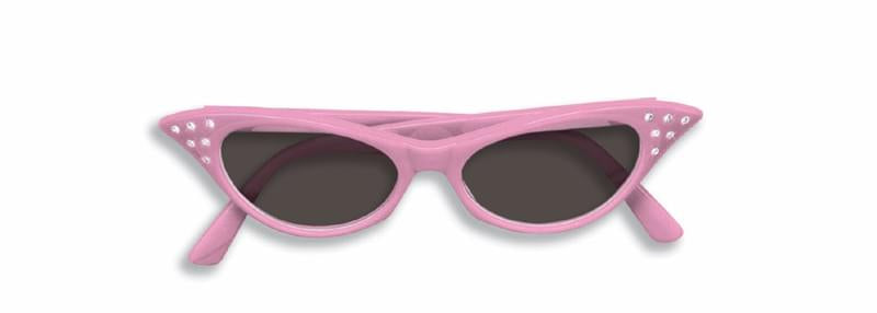 50's Pink Rhinestone Costume Sunglasses