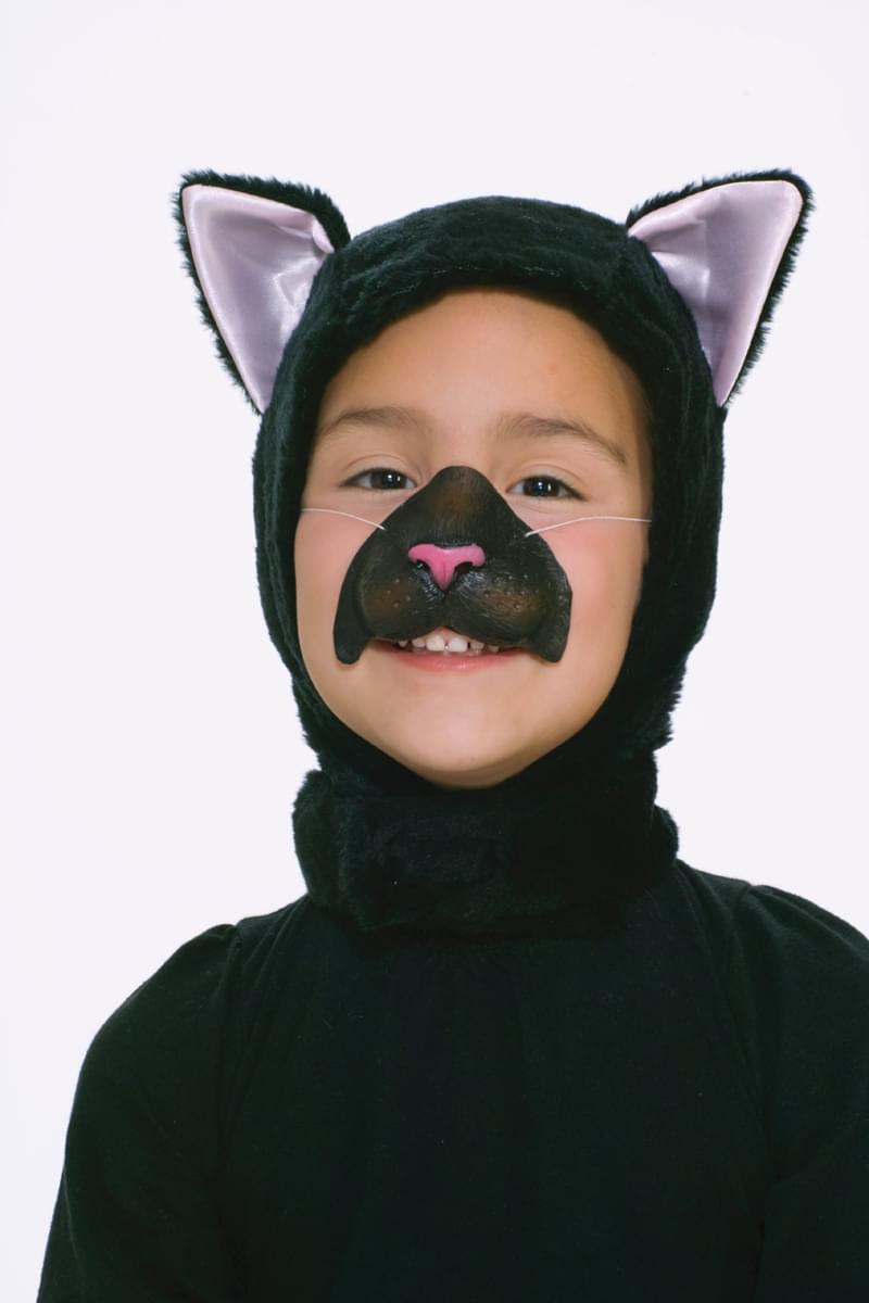 Black Cat Kitten Hood & Nose Animal Costume Set Child Standard