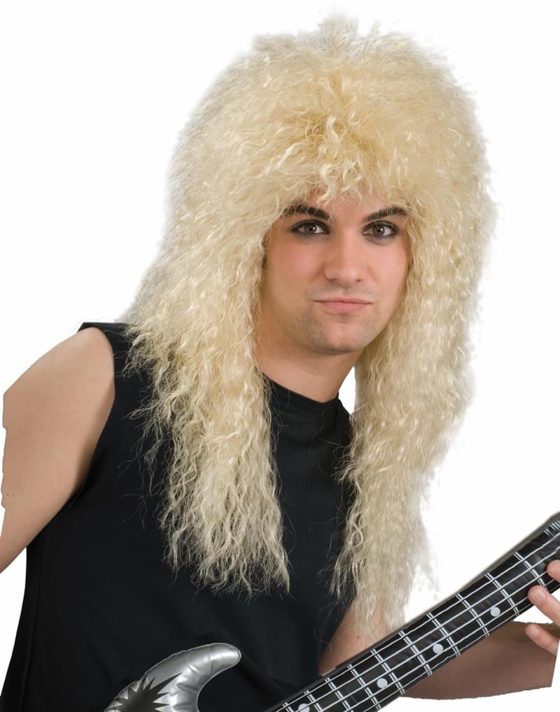 80's Rock Star Blonde Adult Costume Wig