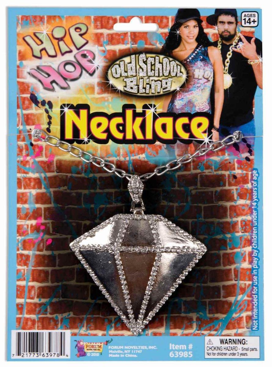 Hip Hop Big Diamond Necklace Costume Jewelry