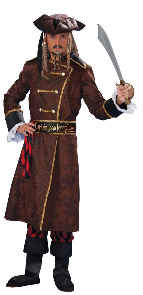 Pirate Captain John Longfellow Costume Adult