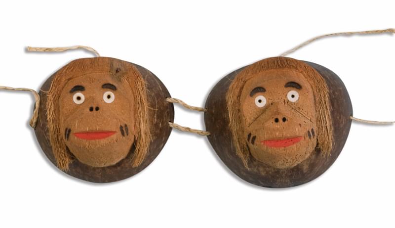 Coconut Monkey Costume Bra Adult