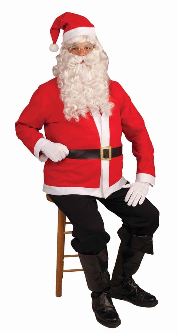 Santa Claus Jacket Accessory Costume Set Adult Standard
