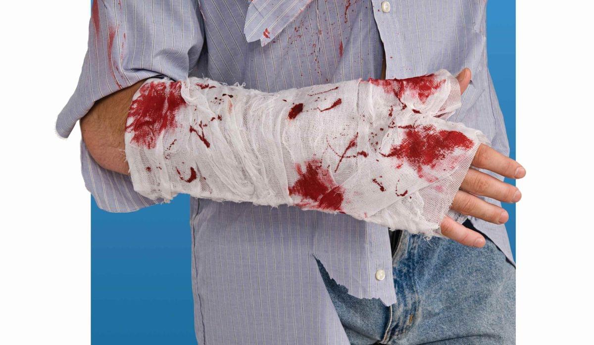 Bloody Arm Bandage Costume Accessory