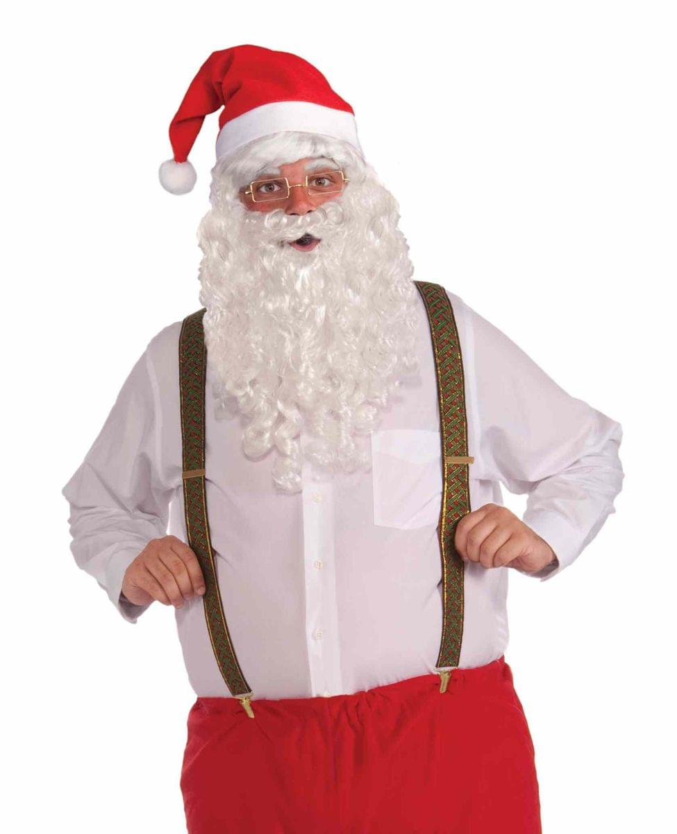 Deluxe Santa Costume Suspenders Adult