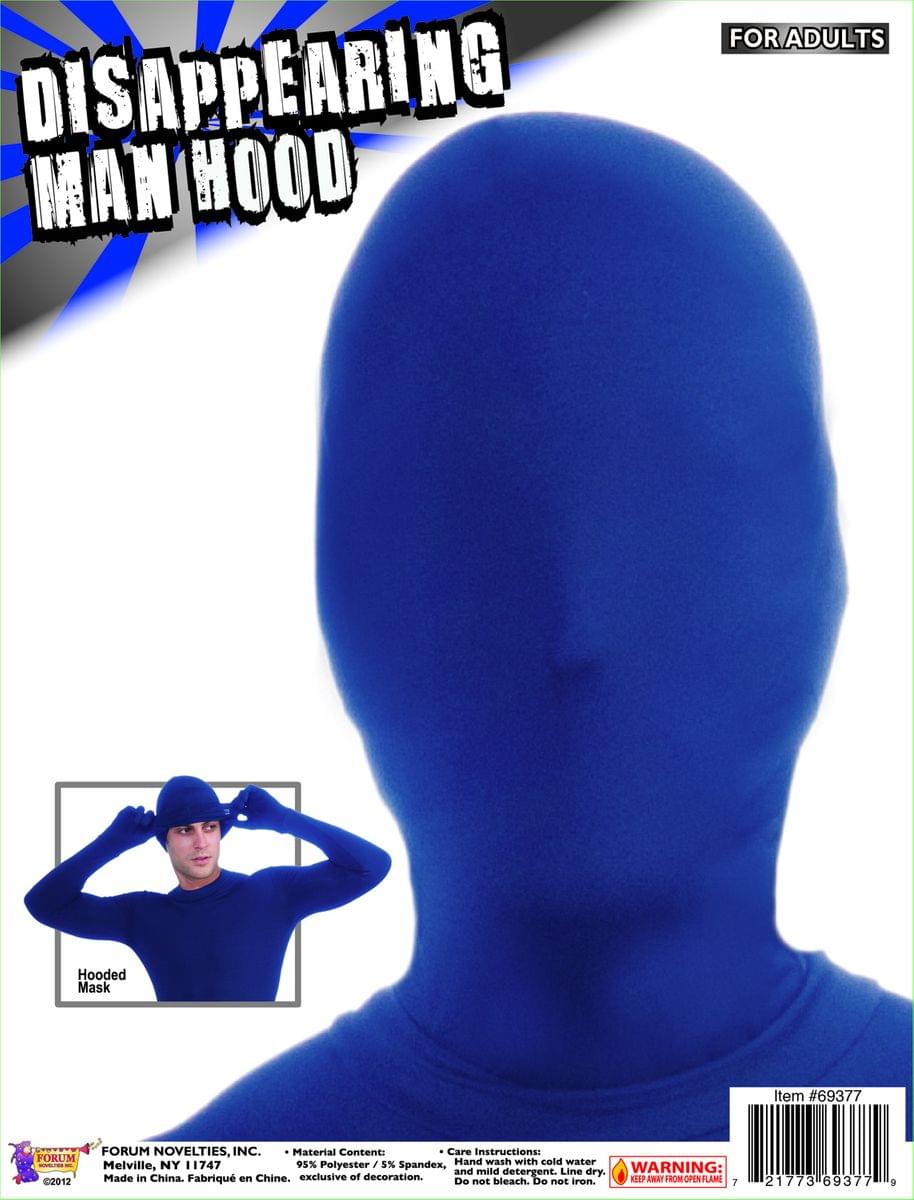 Disappearing Man Costume Hood: Blue