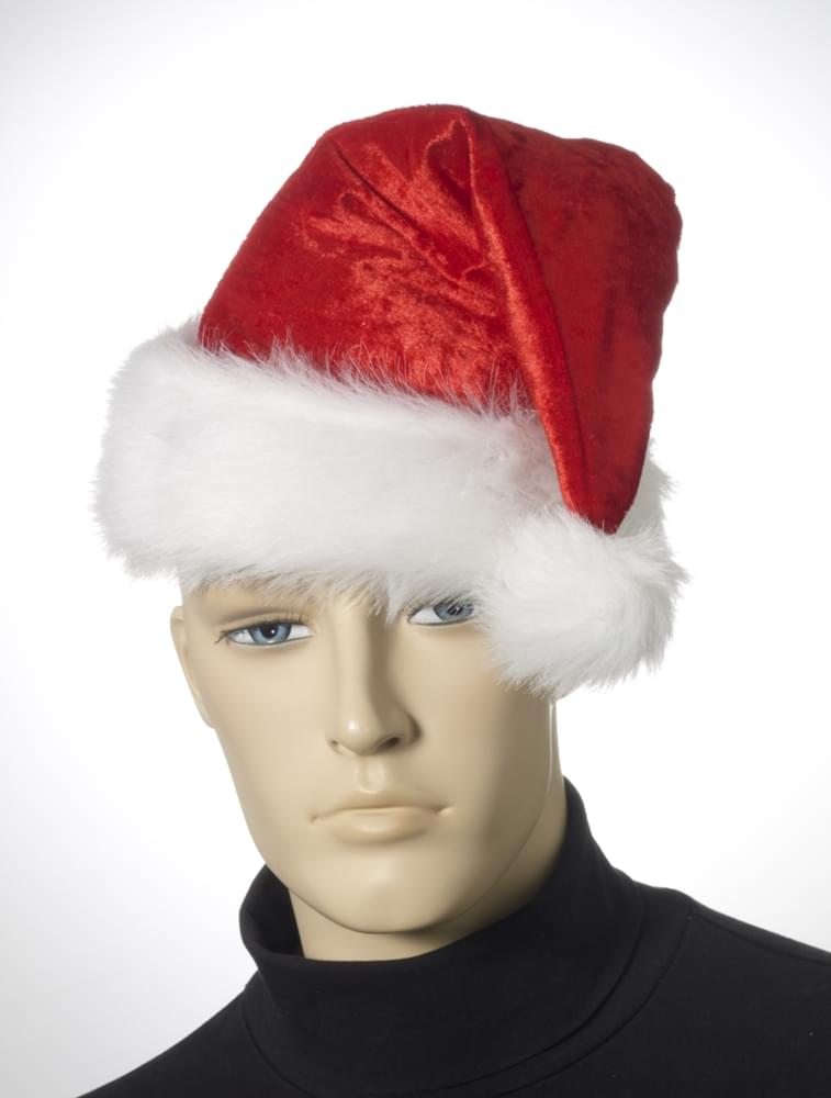Velour Santa Hat Christmas Costume Accessory